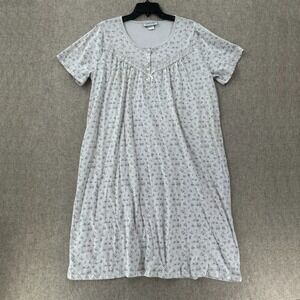 Country Store Size 1X Purple Floral Cotten Blend Nightgown Sleep Dress‎ Romantic